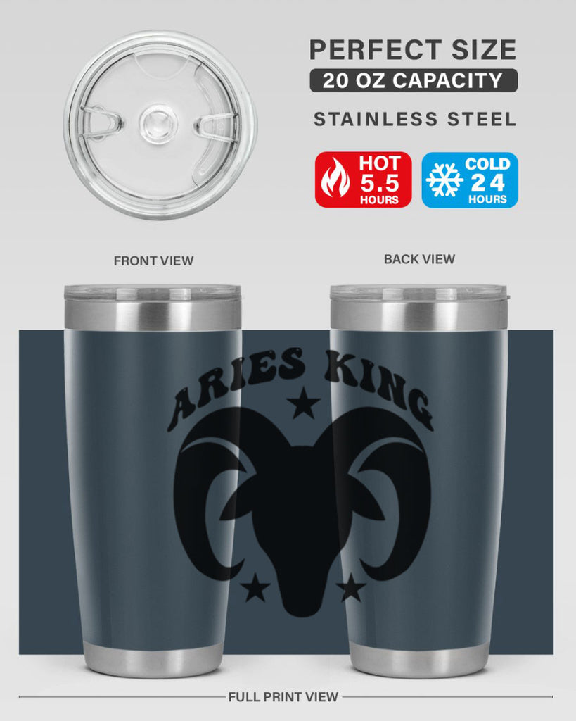 Aries king 110#- zodiac- Tumbler