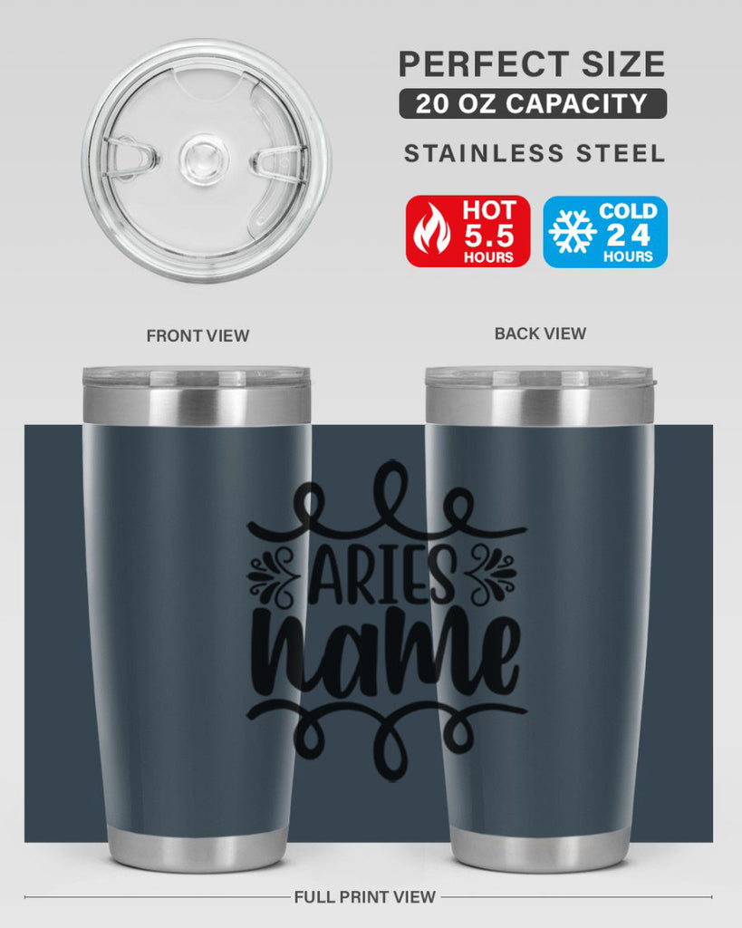 Ariesname 112#- zodiac- Tumbler