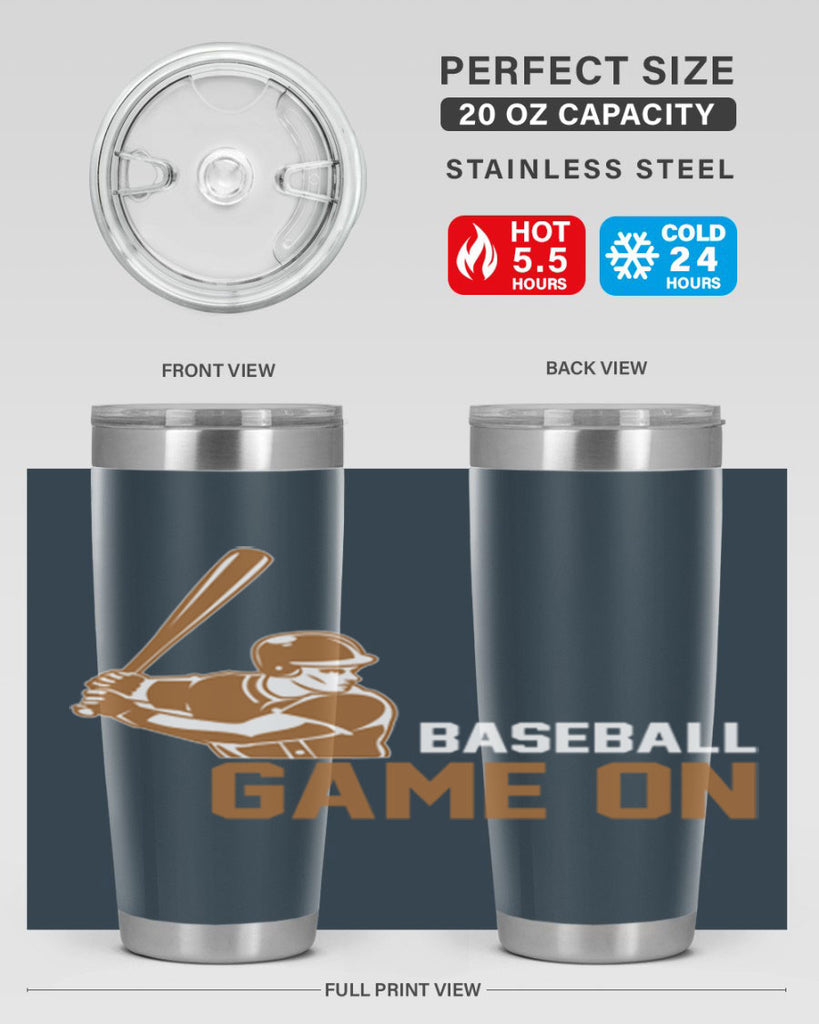 Baseball game 1446#- baseball- Tumbler