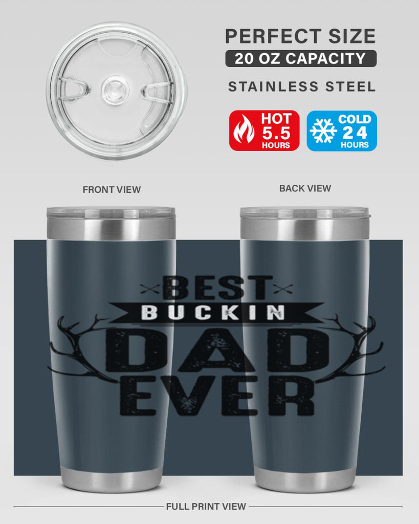 Best Buckin Dad ever 48#- dad- Tumbler