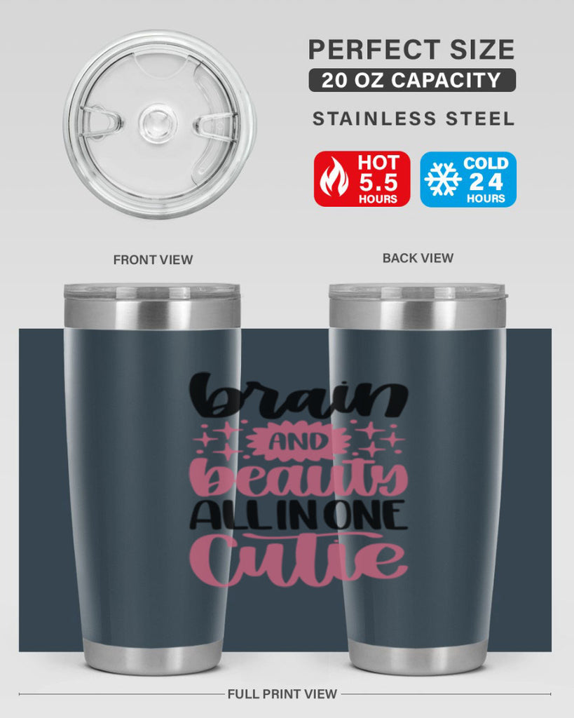 Brain And Beauty All In One Style 126#- make up- Tumbler