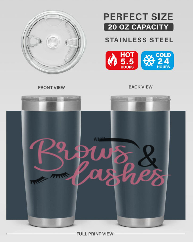Brows Lashes Style 122#- make up- Tumbler