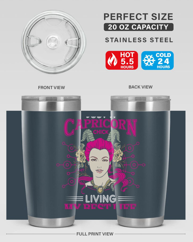 Capricorn chick 193#- zodiac- Tumbler