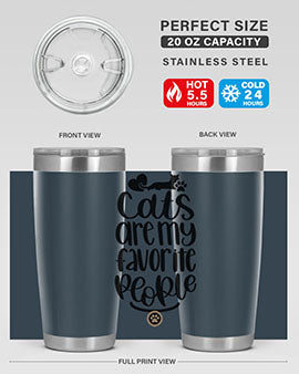 Cats Are My Favorite People Style 89#- cat- Tumbler