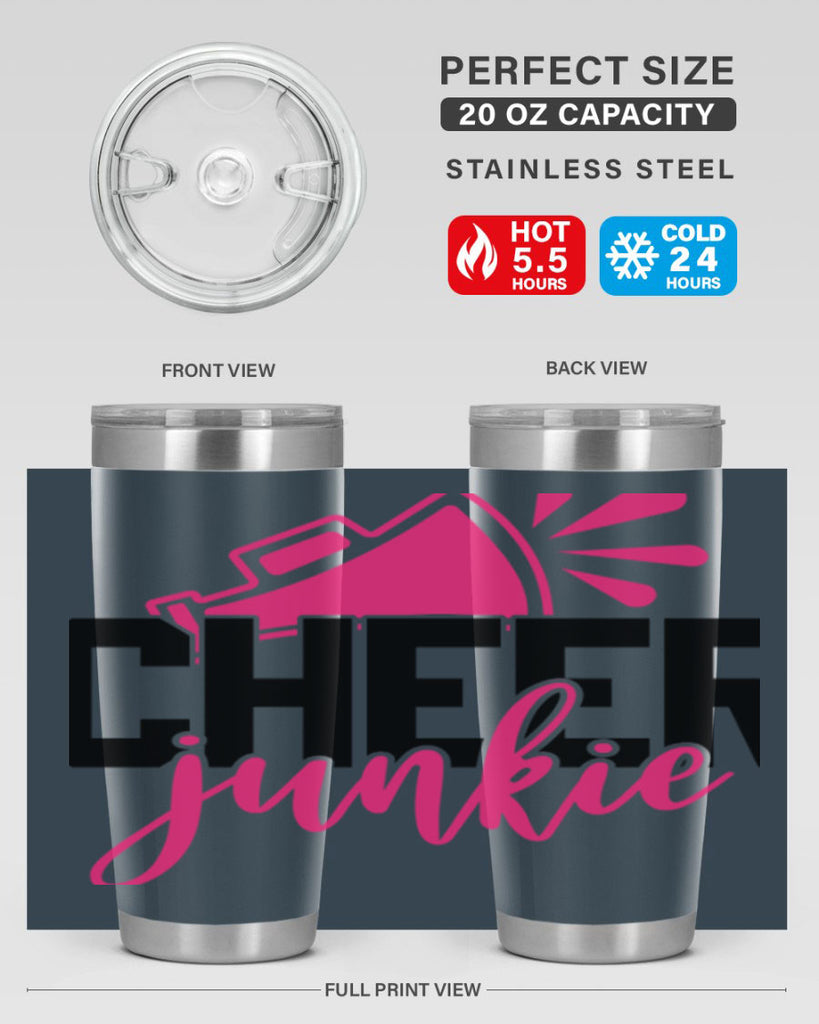 Cheer junkie 1390#- cheer- Tumbler