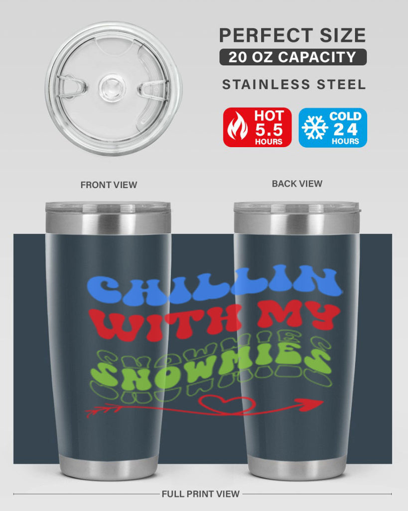Chillin with my snowmies 42#- winter- Tumbler