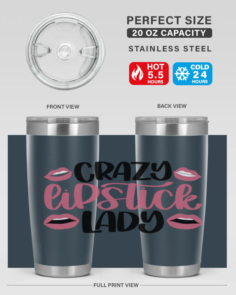 Crazy Lipstick Lady Style 107#- make up- Tumbler