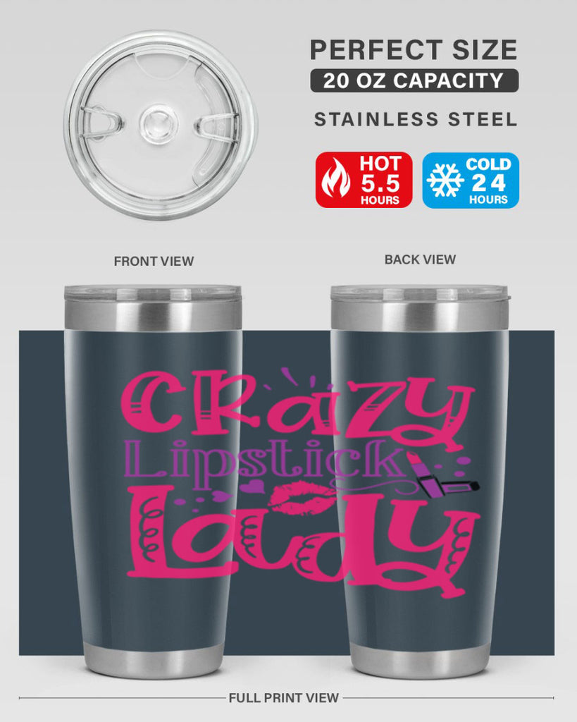 Crazy Lipstick Lady Style 241#- make up- Tumbler