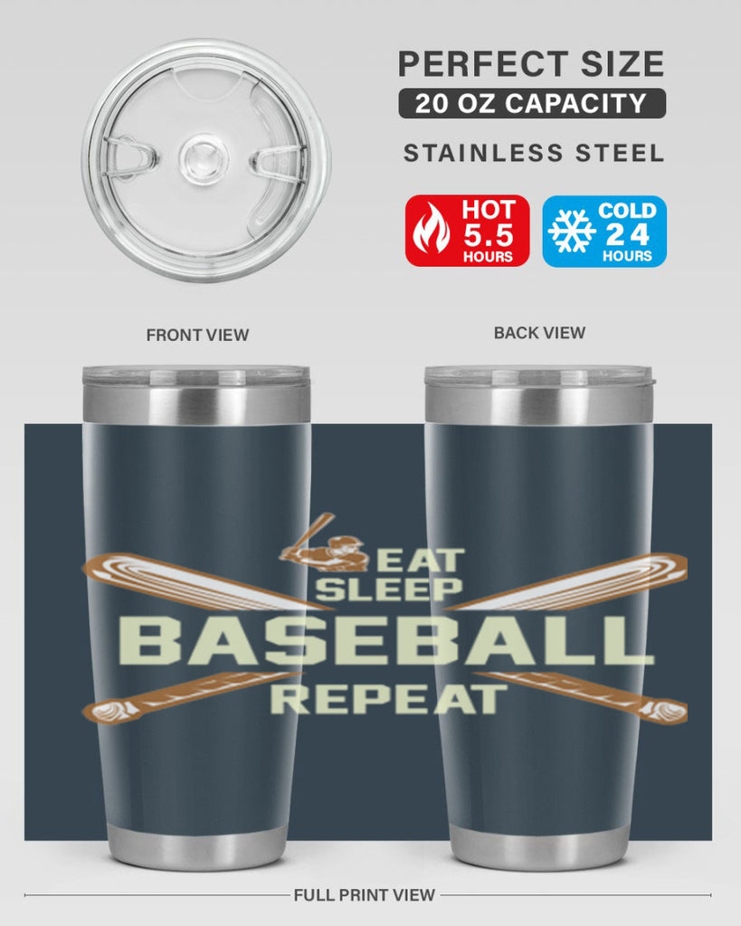 Eat 1285#- baseball- Tumbler