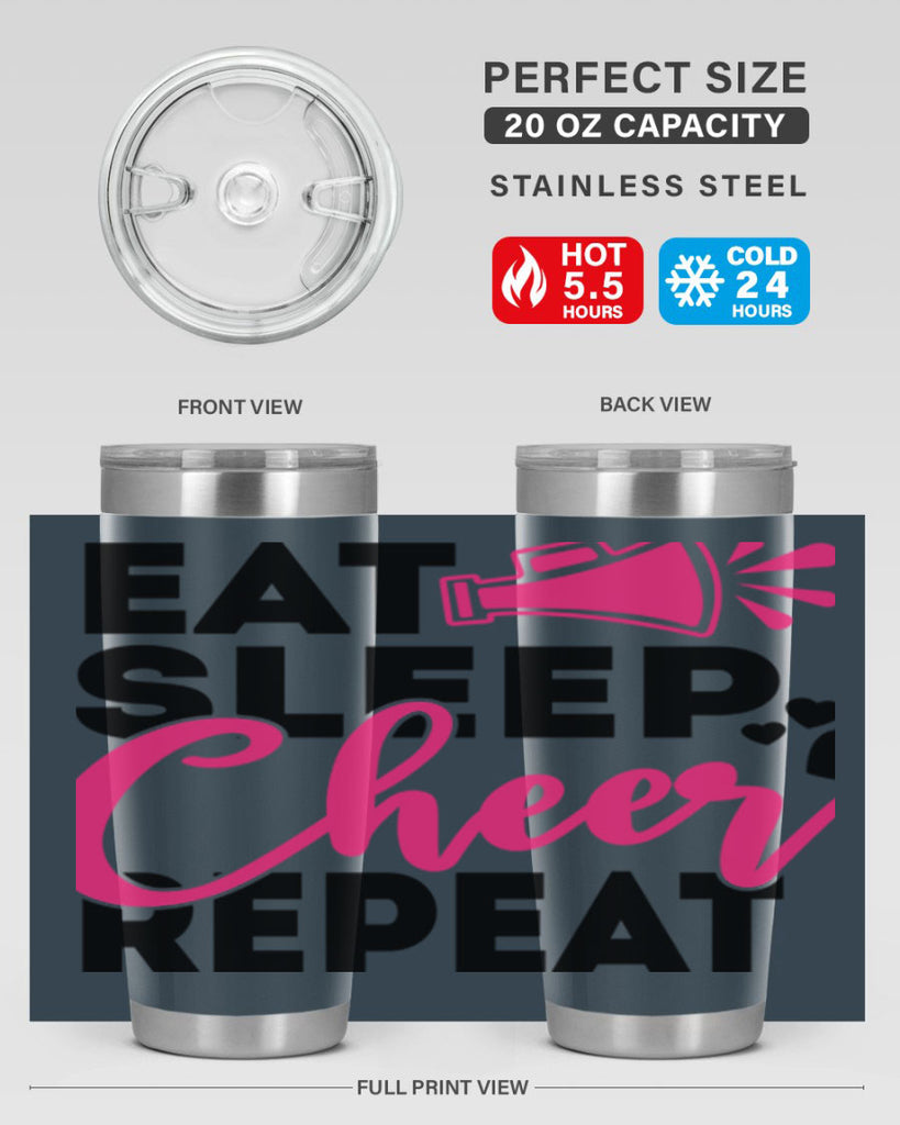 Eat Sleep Cheer Repeate 1315#- cheer- Tumbler