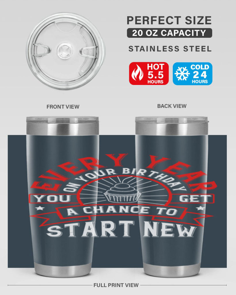 Every year on your birthday you get a chance to start new Style 86#- birthday- tumbler
