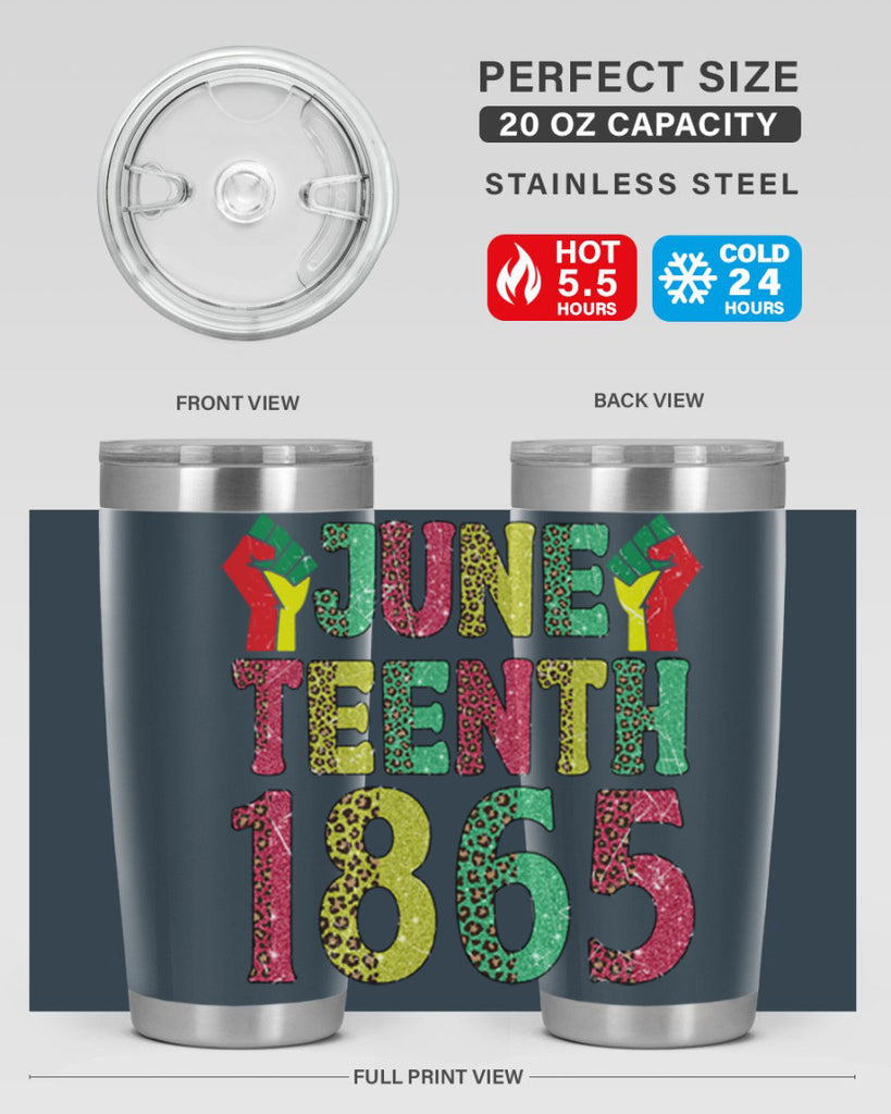 Fist Juneteenth Since 1865 Design Png 10#- Juneteenth- tumbler