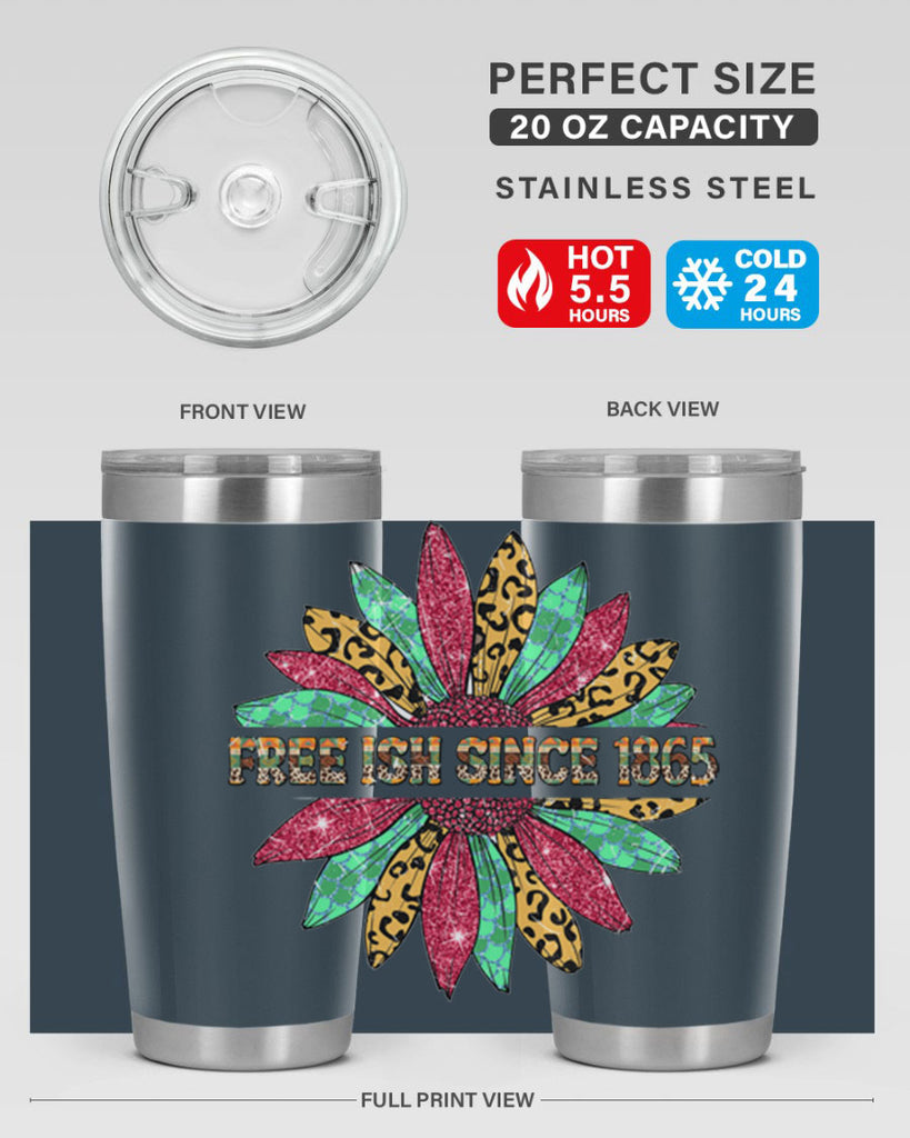 Freeish Since 1865 Sunflower Juneteenth 15#- Juneteenth- tumbler