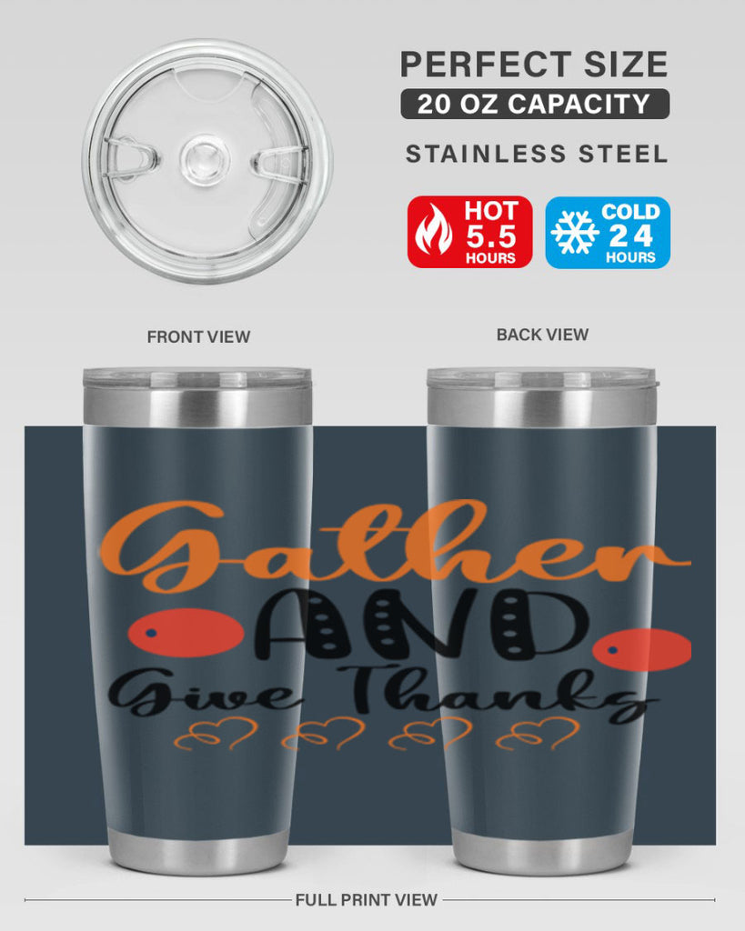 Gather And Give Thanks 188#- fall- Tumbler