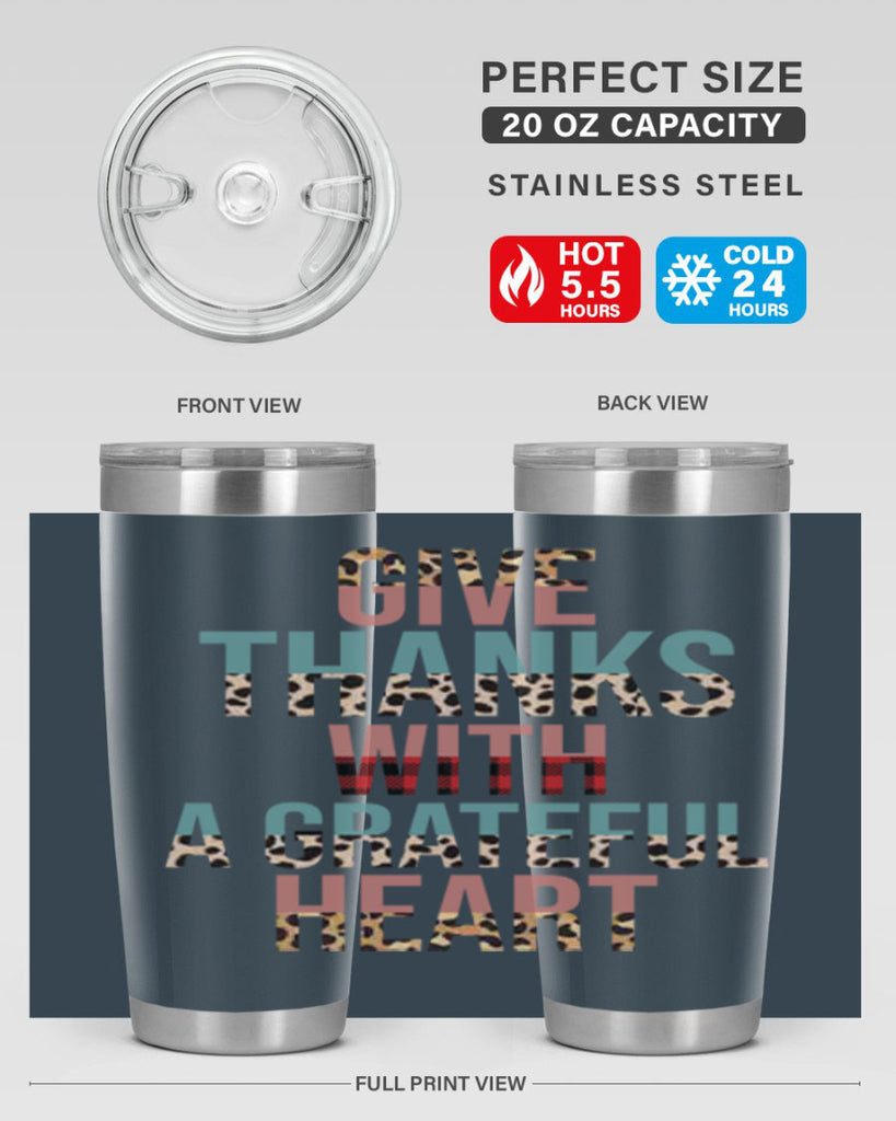 Give thanks with a grateful heart 195#- fall- Tumbler
