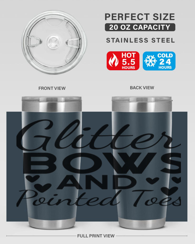 Glitter Bows and Pointed Toes 43#- ballet- Tumbler