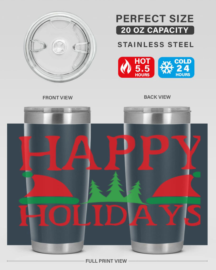 Happy Holidays 136#- winter- Tumbler