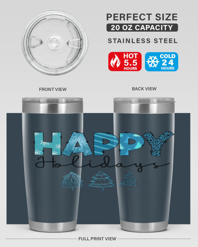 Happy Holidays 140#- winter- Tumbler