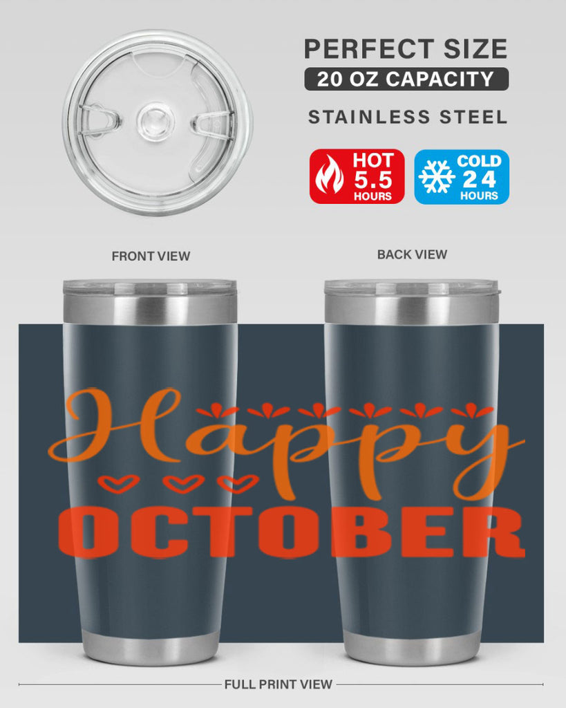 Happy October Design 237#- fall- Tumbler
