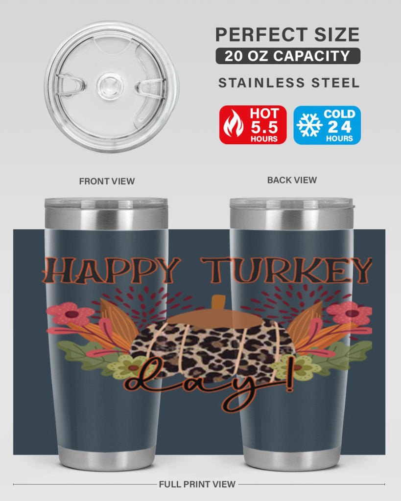 Happy turkey day 253#- fall- Tumbler