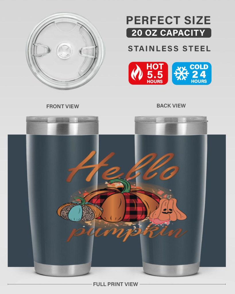Hello Pumpkin 284#- fall- Tumbler