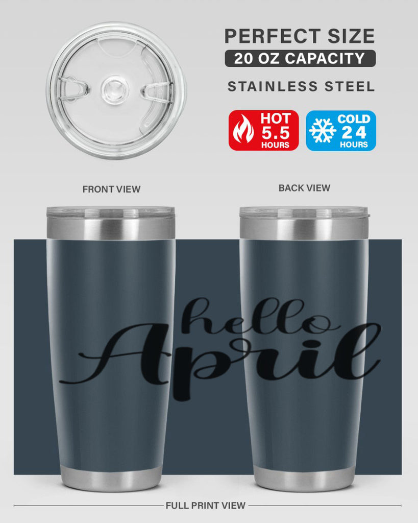 Hello april  219#- spring- Tumbler