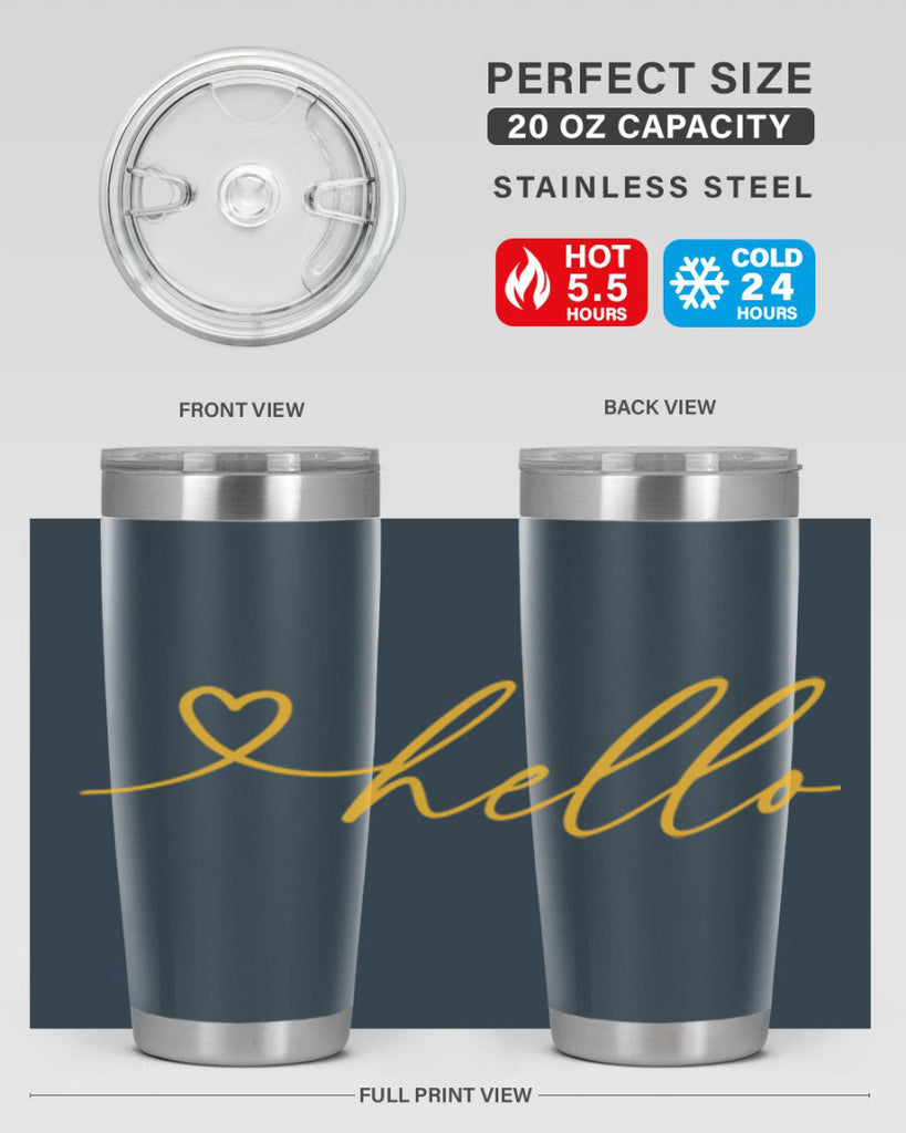 Hello heart183#- spring- Tumbler
