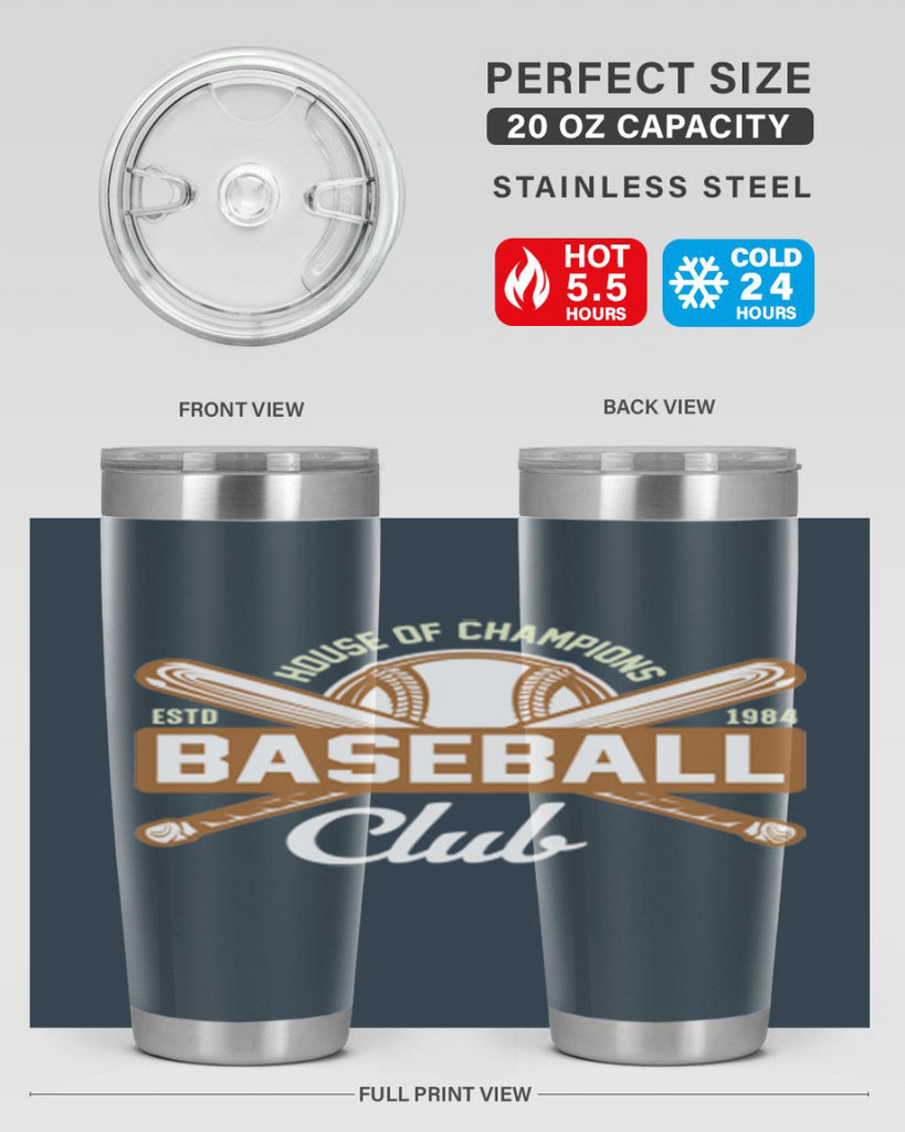 House 1178#- baseball- Tumbler
