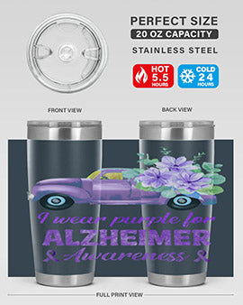 I Wear Purple For AlzheimerS Awareness 168#- alzheimers- Tumbler