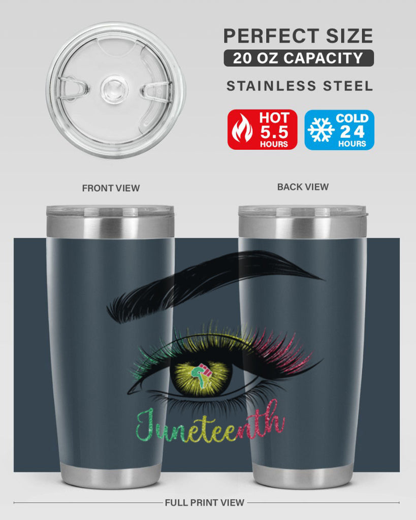 Juneteenth 1865 GirlS Eye 3#- Juneteenth- tumbler