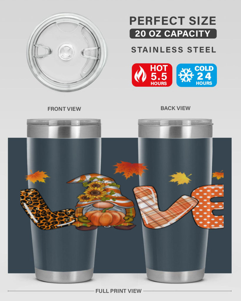 LOVEFallGnomeAutumn 416#- fall- Tumbler