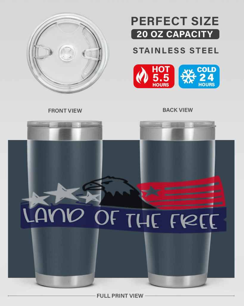 Land Of The Free Style 157#- Fourt Of July- Tumbler