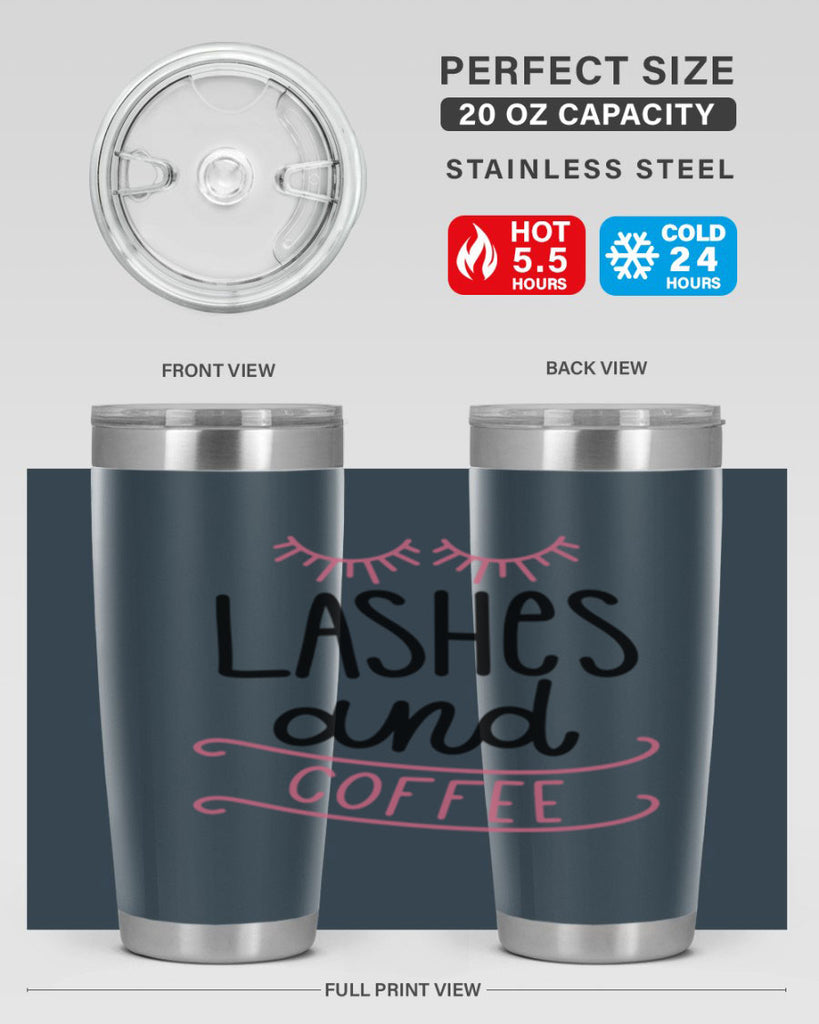 Lashes and Coffee Style 68#- make up- Tumbler