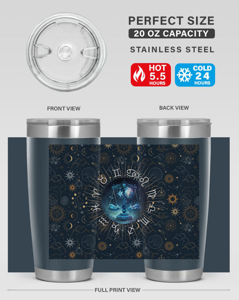 Libra Straight 317#- zodiac- Tumbler
