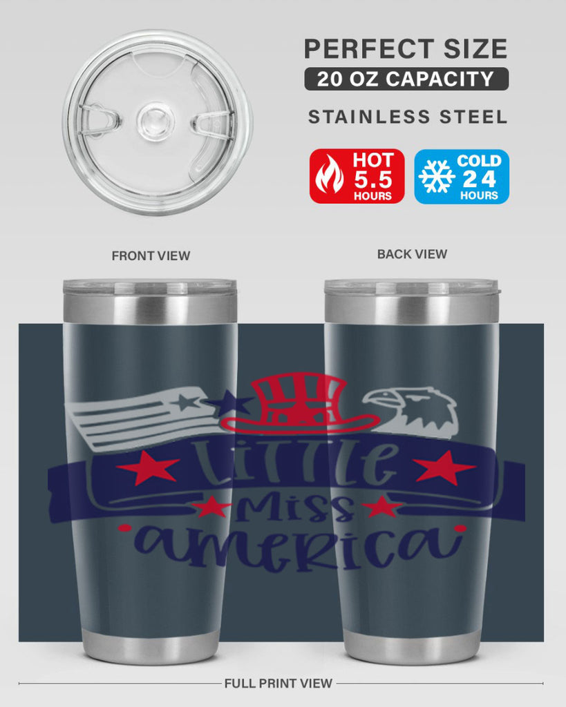 Little Miss America Style 162#- Fourt Of July- Tumbler
