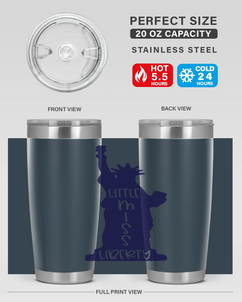 Little Miss Liberty Style 163#- Fourt Of July- Tumbler