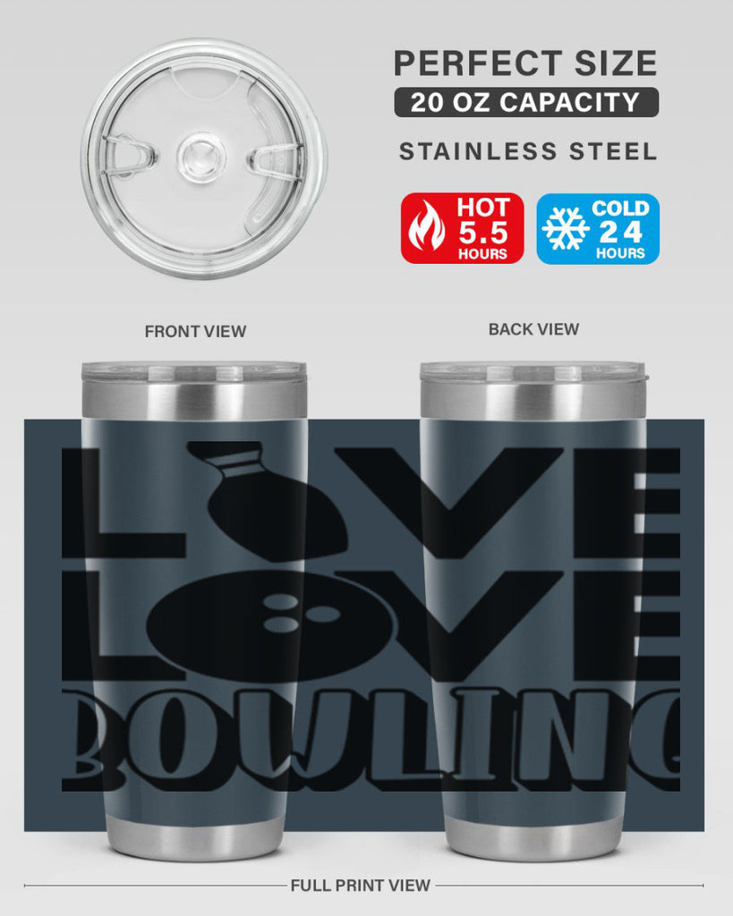 Live Love Bowling 833#- bowlig- Tumbler