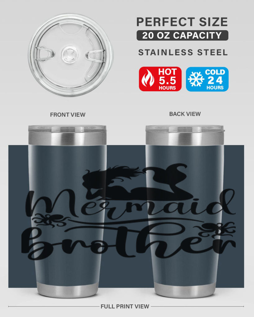Mermaid Brother 355#- mermaid- Tumbler