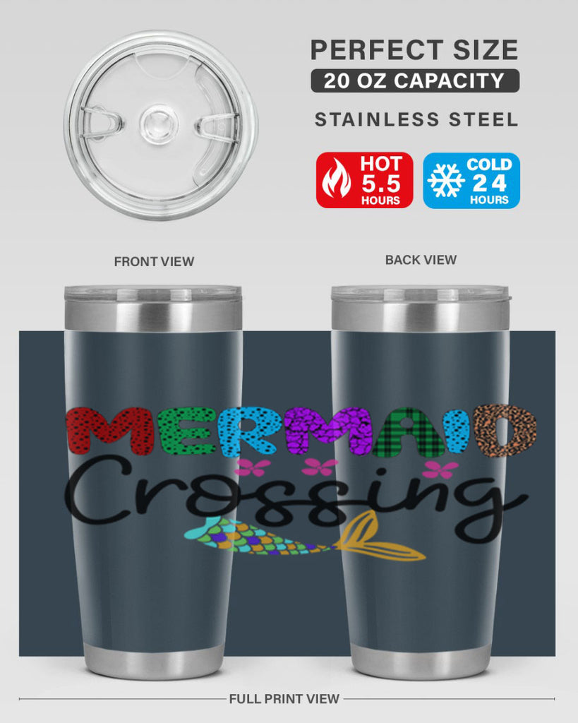 Mermaid Crossing 399#- mermaid- Tumbler