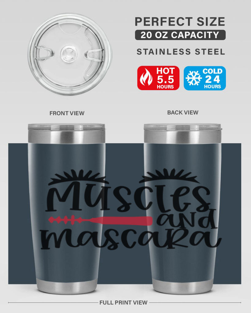 Muscles and mascara design Style 221#- make up- Tumbler