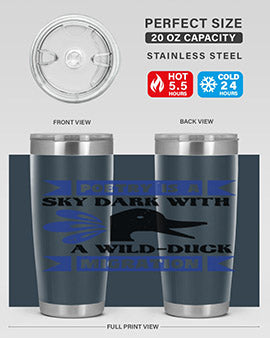 Poetry is a sky dark with a wildduck migration Style 22#- duck- Tumbler