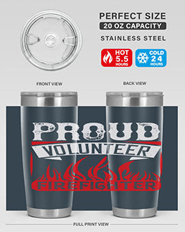 Proud Volunteer Firefighter Style 35#- volunteer- Tumbler