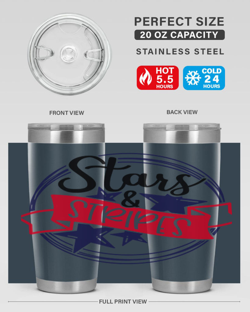 Stars StripeS Style 174#- Fourt Of July- Tumbler