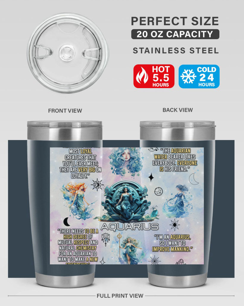 StraightAquarius 468#- zodiac- Tumbler