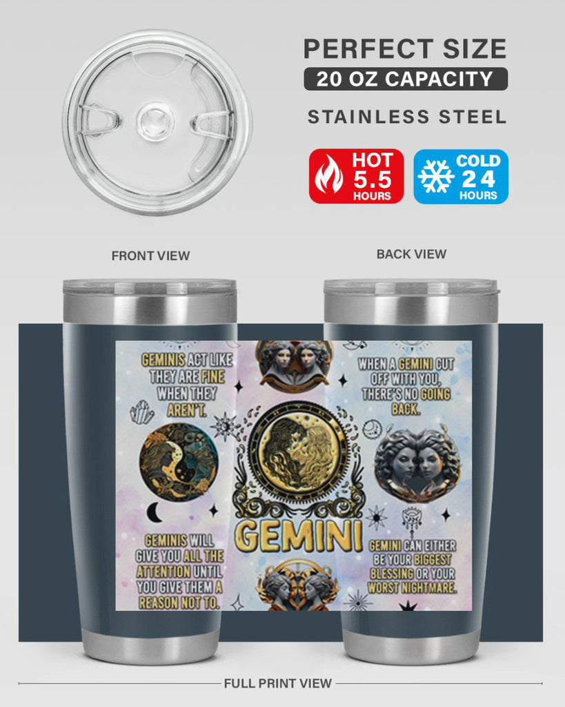StraightGemini 472#- zodiac- Tumbler