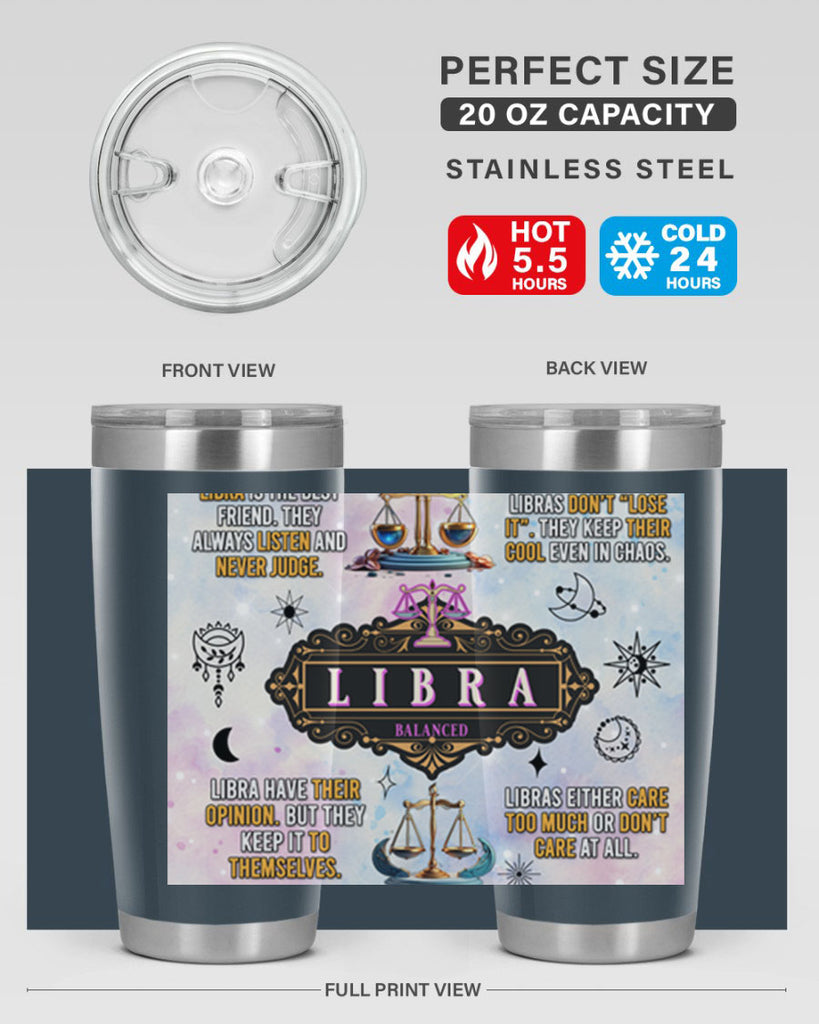 StraightLibra 474#- zodiac- Tumbler