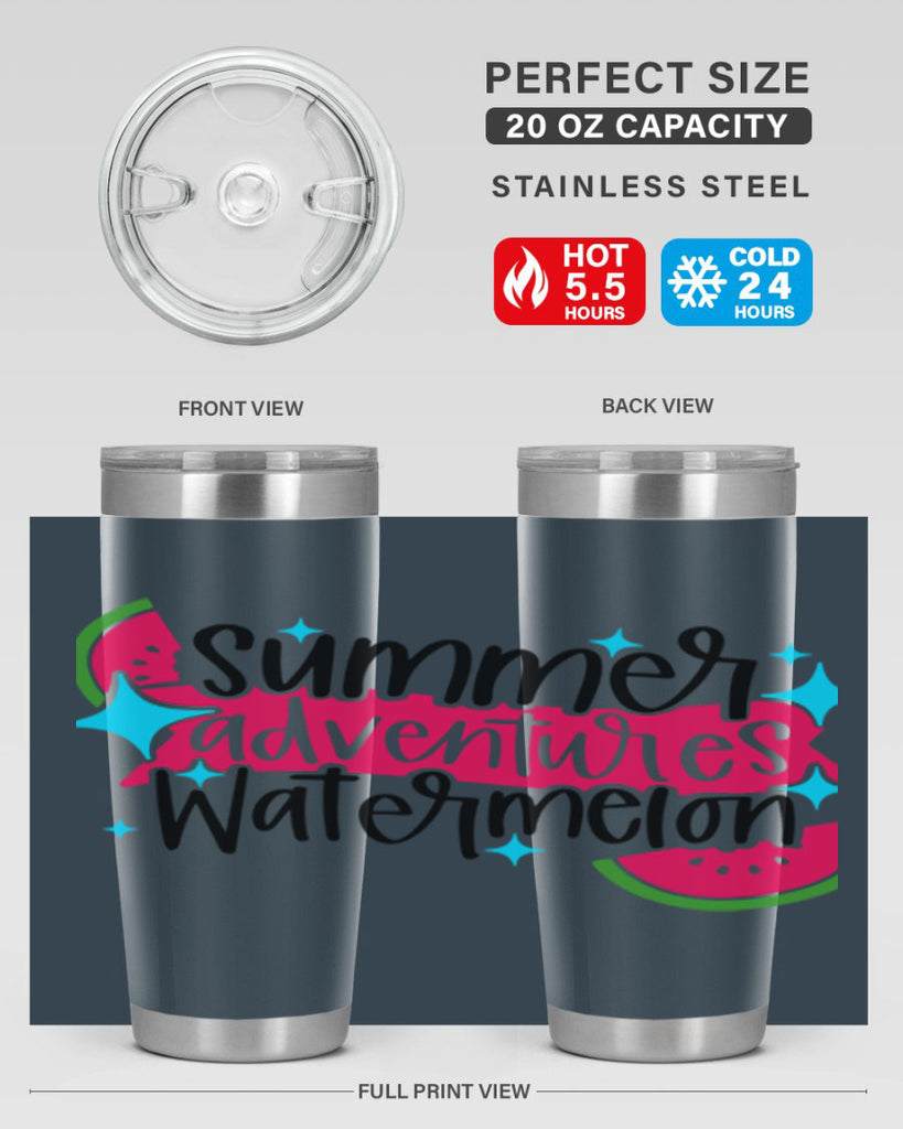 Summer Adventures Watermelon Style 23#- summer- Tumbler