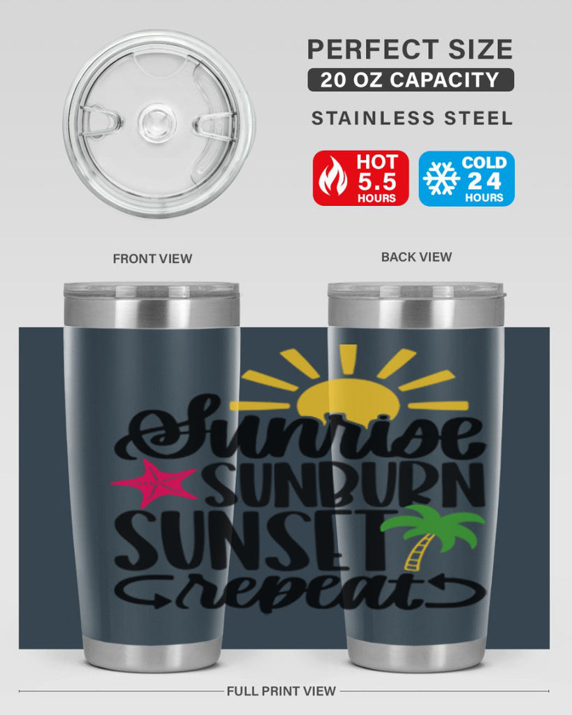 Sunrise Sunburn Sunset Repeat Style 16#- summer- Tumbler