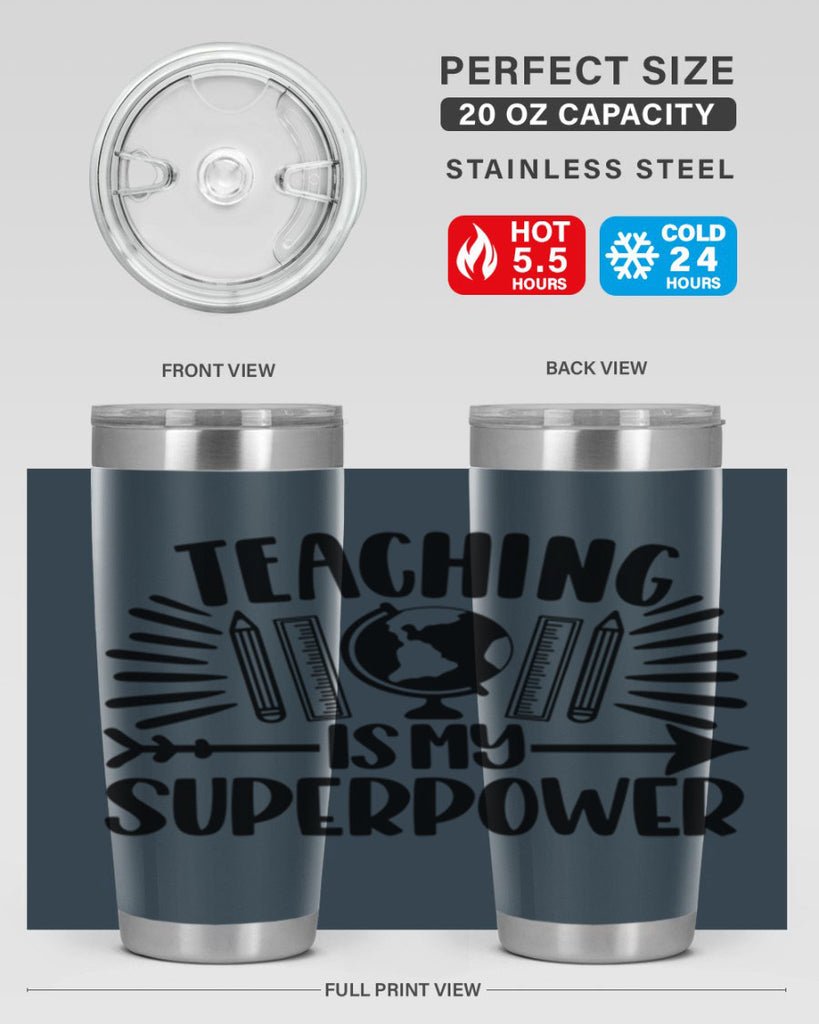 Teaching Is My Superpower Style 39#- teacher- tumbler