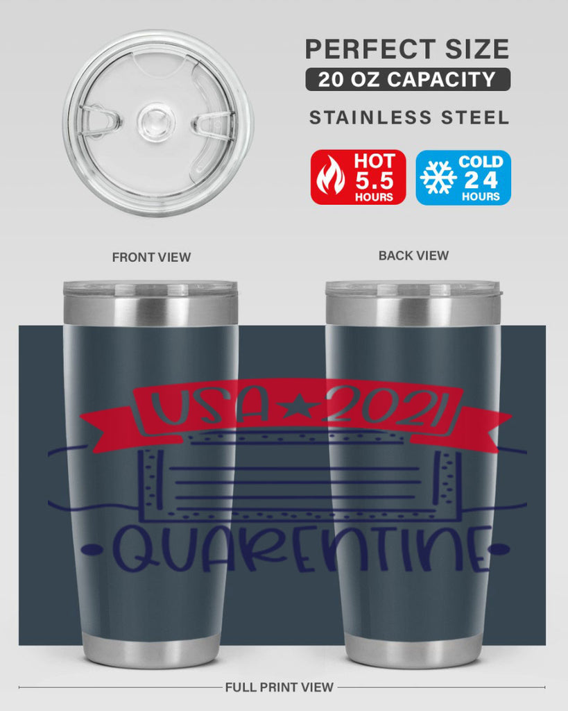 USA Quarentine Style 183#- Fourt Of July- Tumbler